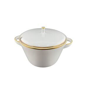 Vintage 1970 Hutschenreuther Noblesse Covered Soup Tureen – Gold Trim